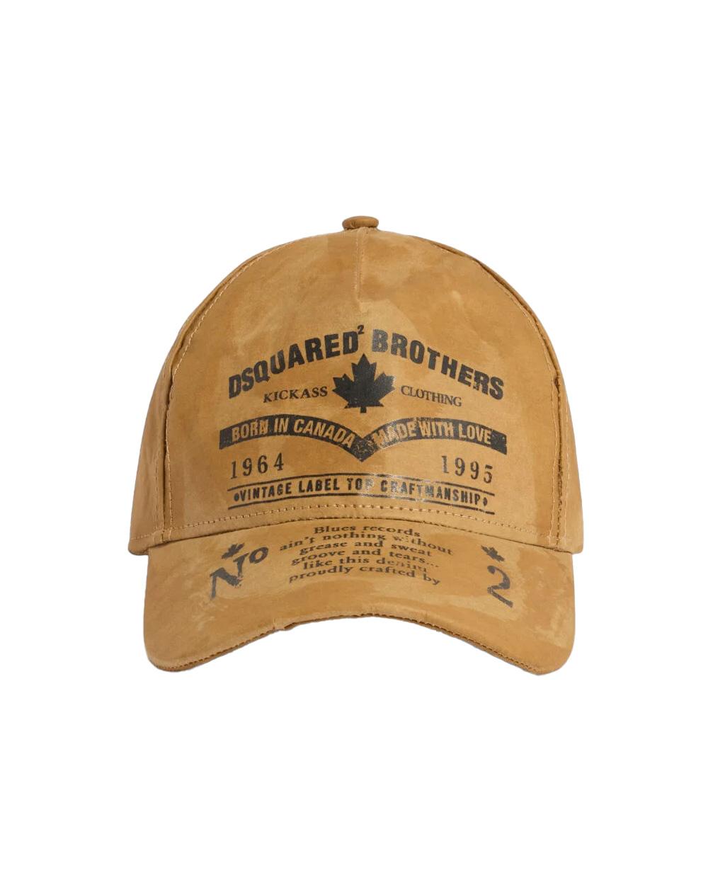 DSQUARED2 Cappello DSQUARED2 uomo BCM096116808780 Beige misto lattice stampa cinturino BCM096116808780 5089 