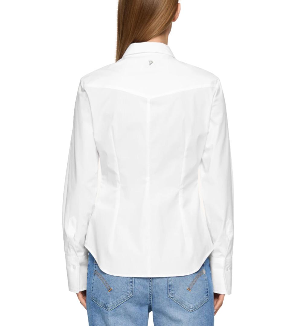 DONDUP Camicia Dondup donna DC397PS0012 XXX Bianca cotone slim popeline stretch DC397PS0012 XXX 000 