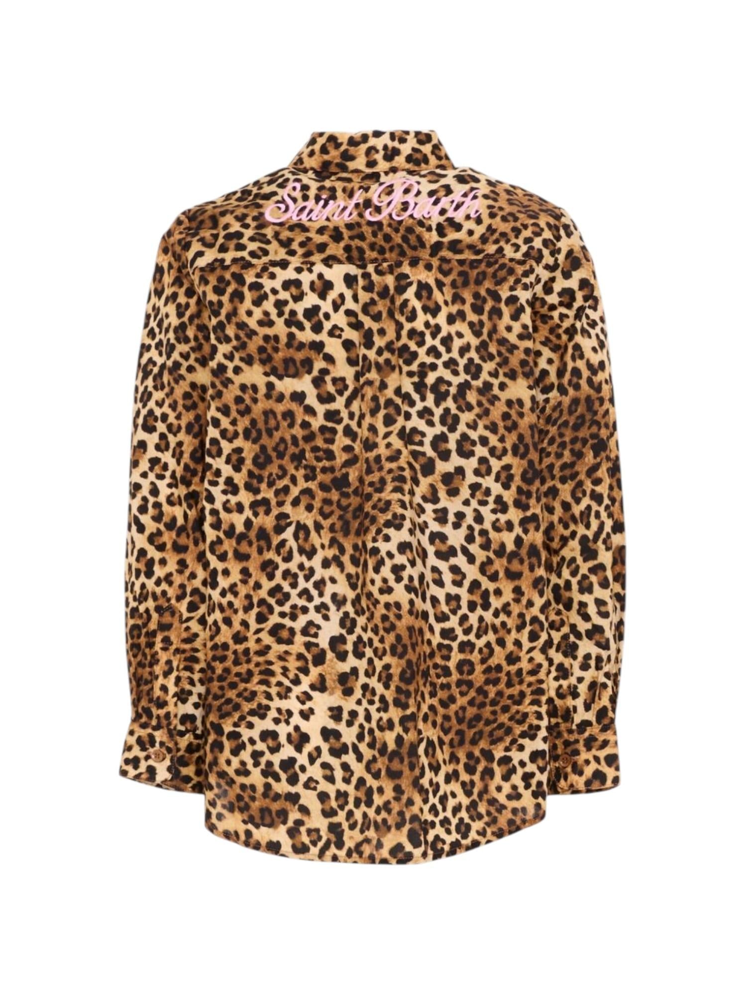 MC2 SAINT BARTH Camicia MC2 SAINT BARTH bambina BRIG003 07520L 19 Mini Brigitte Cotton Sand Leopard Sabbia Marrone<BR/> BRIG00307520L 19 