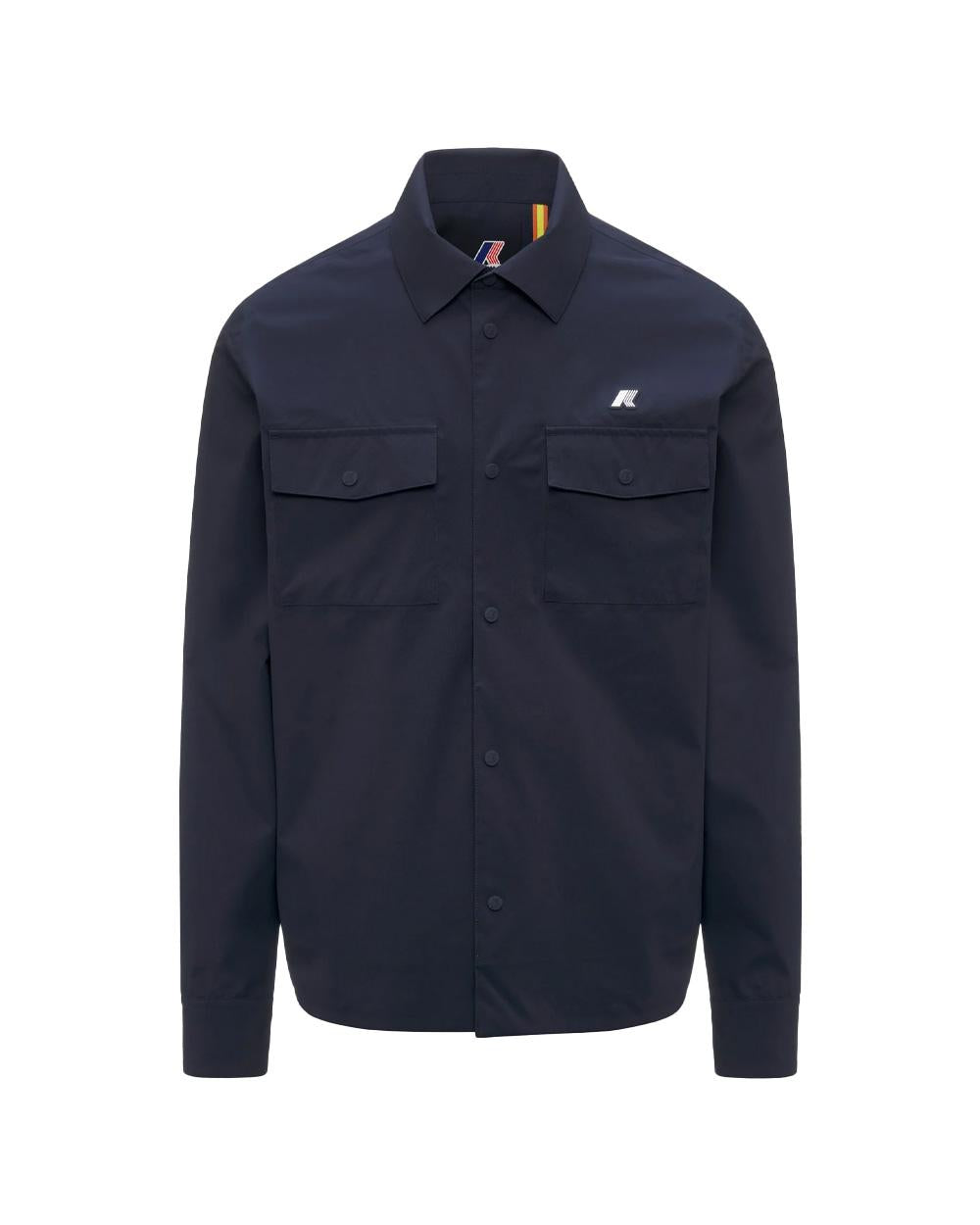 K-WAY Giubbino K-WAY uomo K5138MW UMBERT STRETCH 2LAYERS Blu antivento traspirante colletto camicia tasche K5138MW K89 