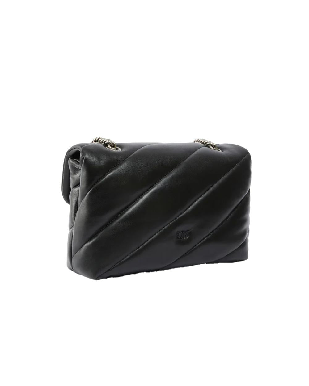 PINKO Borsa PINKO donna CLASSIC LOVE BAG PUFF 100038A0F2 Nera nappa pelle trapuntatura tracolla argento 100038A0F2 Z99O 