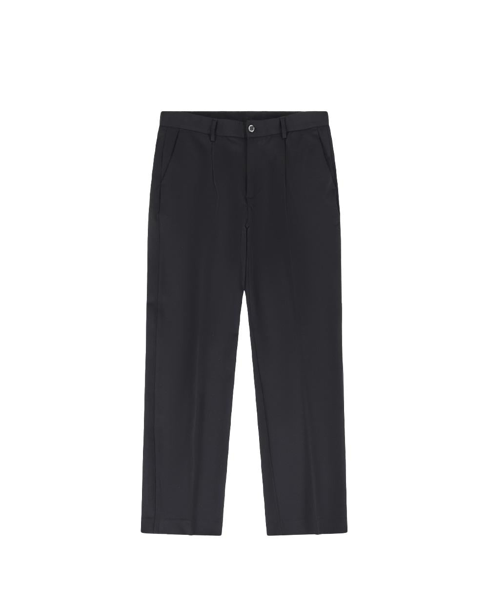 DANIELE ALESSANDRINI Pantalone Daniele Alessandrini uomo P106 Nero pence frontali linee pulite finitura curate bottone zip tasche P106 101 