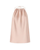Pinko women's top 106621A1Y5 Carrot pink satin halter neck