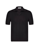 Polo GRAN SASSO uomo 5719120660 Nera skipper lavorazione a coste cottone