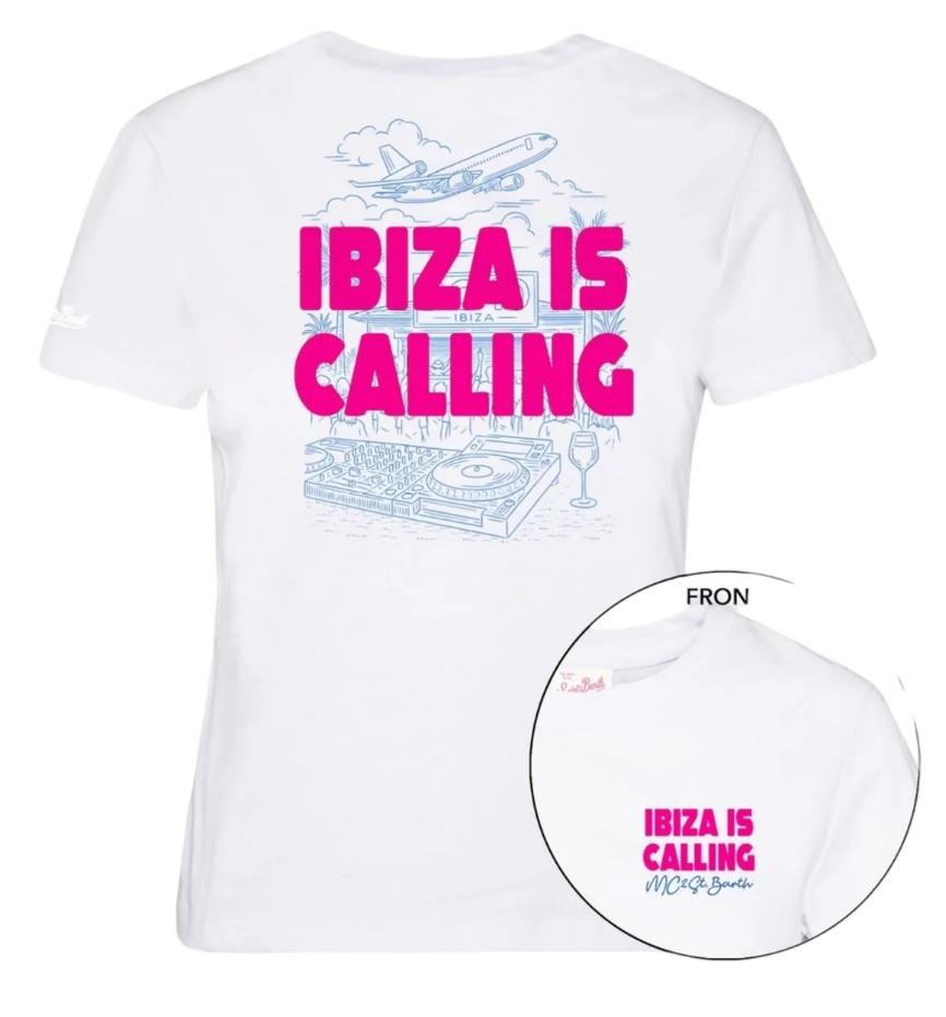 MC2 SAINT BARTH T-shirt MC2 SAINT BARTH donna EMI0001 01526L 01 Emilie Ibiza Calling Bianco<BR/> EMI000101526L 01 