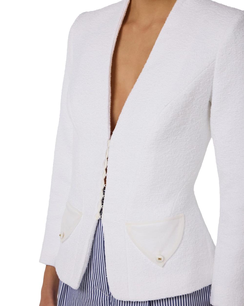 ELISABETTA FRANCHI Giacca ELISABETTA FRANCHI donna GI20962E2 Avorio<BR/> <BR/> GI20962E2 360 