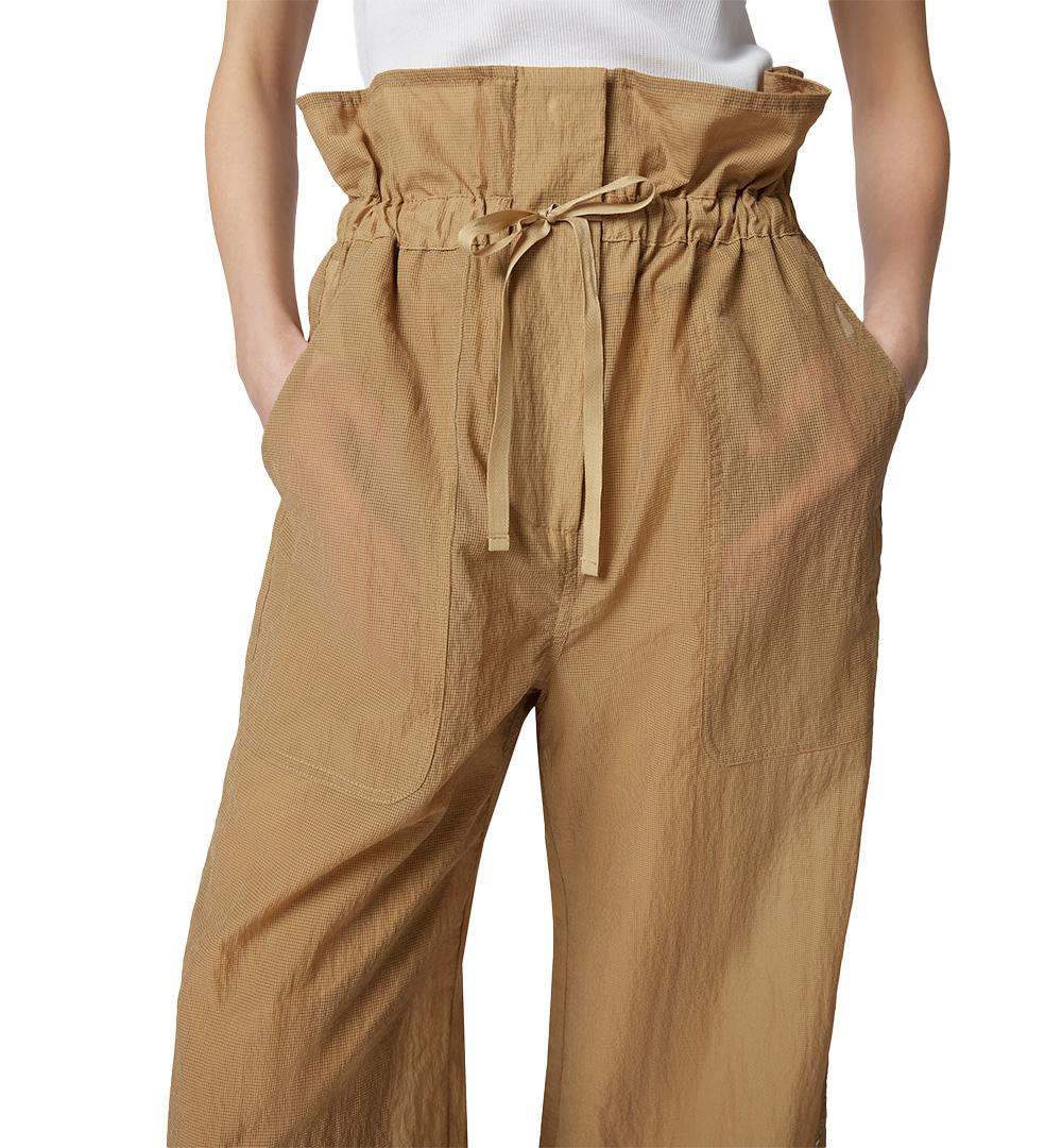 PINKO Pantalone Pinko donna Somebody 104896 A2EK Beige cropped nylon poliestere quadri strappi viata alta 104896 A2EK C82 