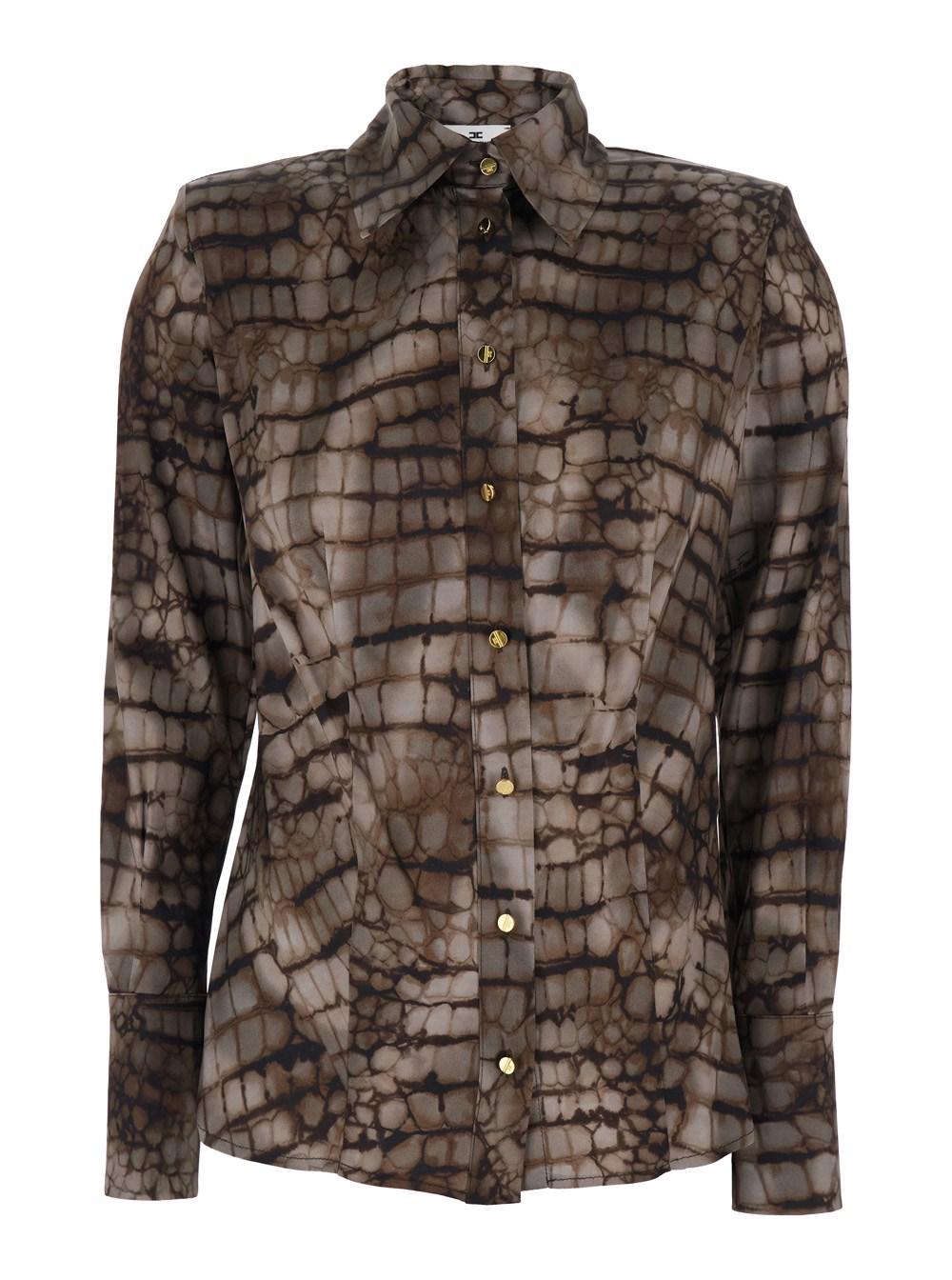 ELISABETTA FRANCHI Camicia Elisabetta Franchi donna CA13161E2644 Cacao<BR/> CA13161E2 644 