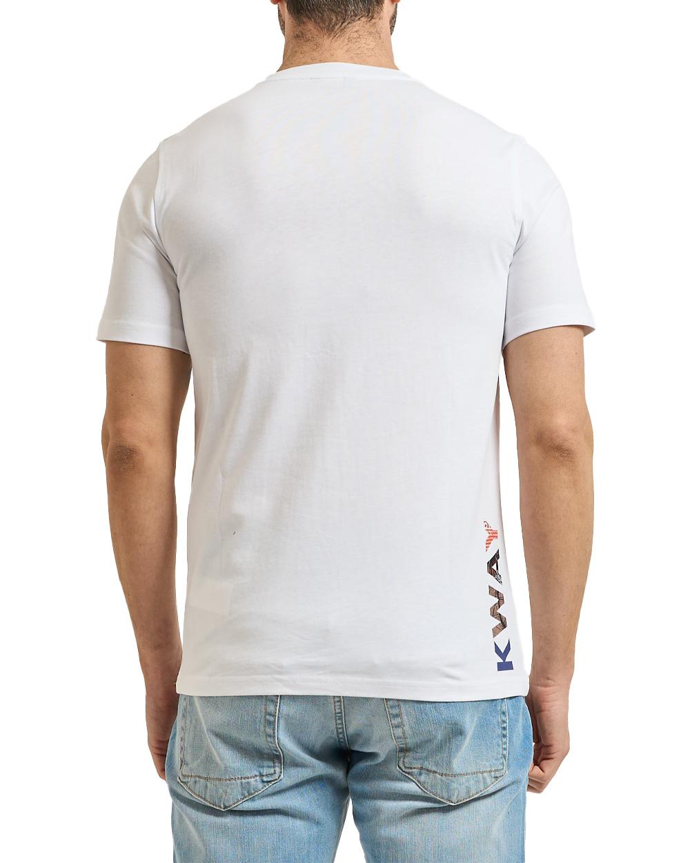 K-WAY T-shirt K-WAY uomo K71354W ODOM SLIM JERSEY KWAY LETTERING Bianca jersey cotone girocollo slim K71354W 001 