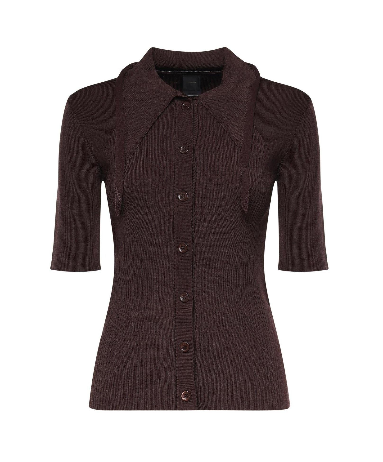 PINKO Maglia Pinko donna 106316A347 L78 Coperto a costine verticali Marrone<BR/> 106316A347 L78 