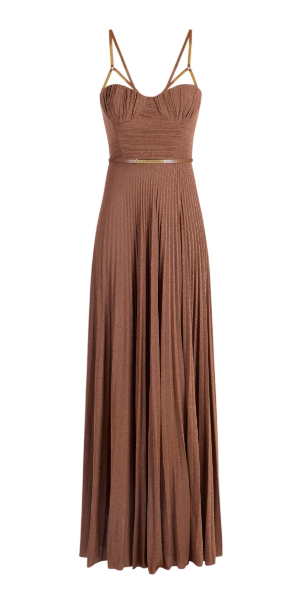 ELISABETTA FRANCHI Abito Elisabetta Franchi donna ABR1661E2600 Red Carpet Cuoio<BR/> ABR1661E2 600 