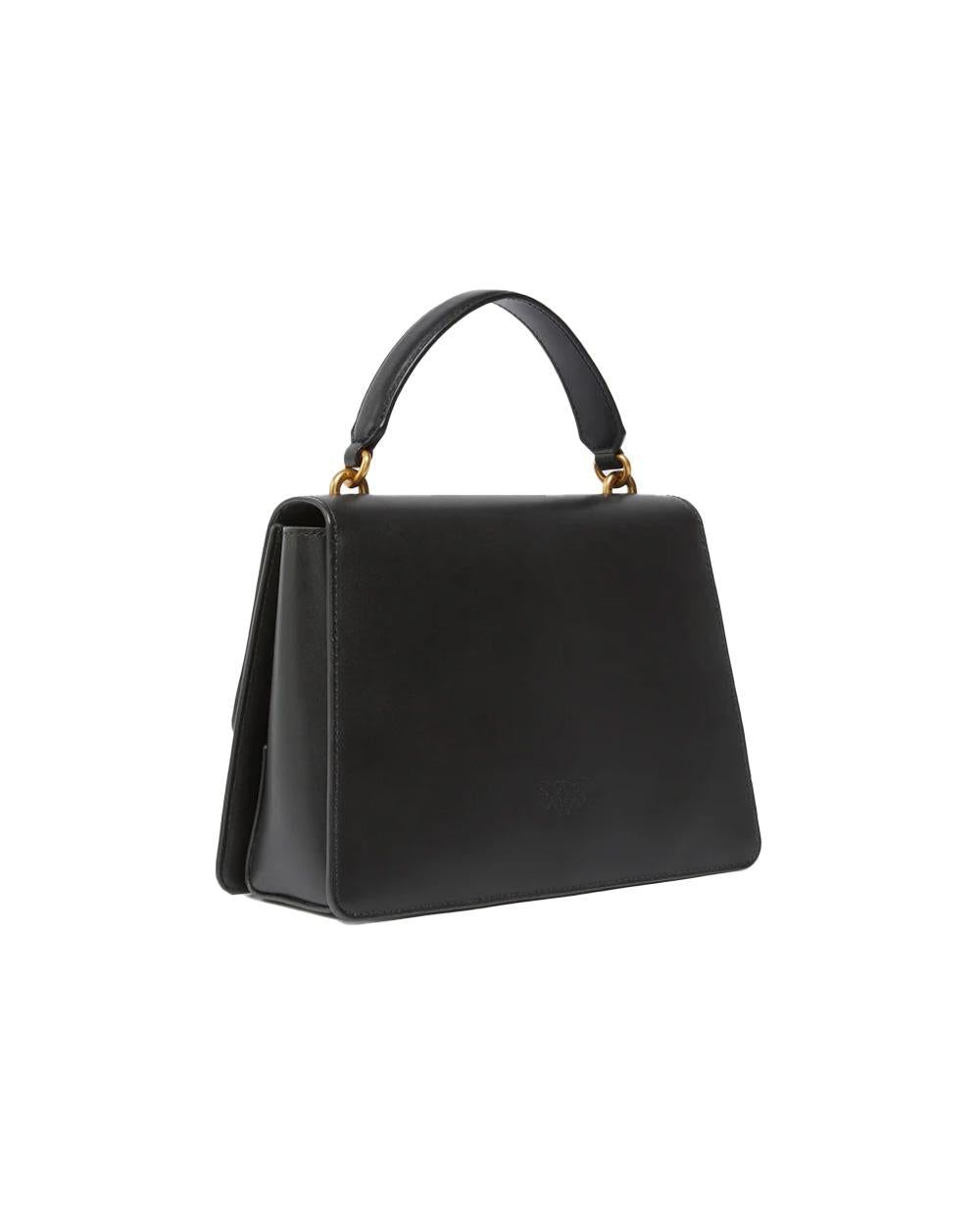 PINKO Borsa PINKO donna LOVE ONE TOP HANDLE CLASSIC LIGHT 100066A0F1 Nera oro chiusura manico tracollo 100066A0F1 Z99Q 