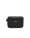 Pochette K-WAY unisex DEMU K4127TW Nera beauty case unisex ripstop impermeabile logo in silicone bianco