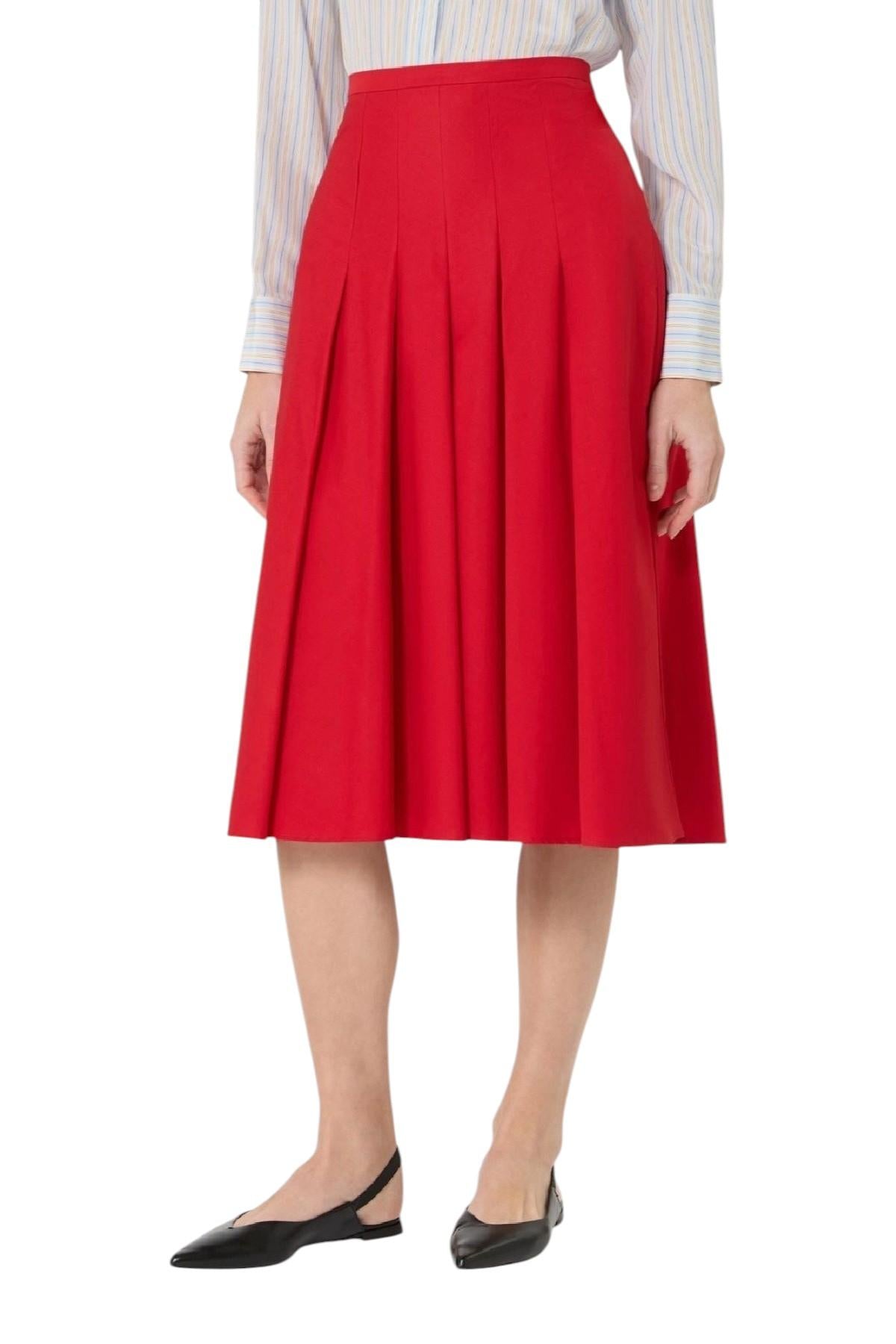 STUDIO Gonna Studio donna 2616101021600 003 Volume a pieghe in cotone Rosso<BR/> 2616101021600 003 