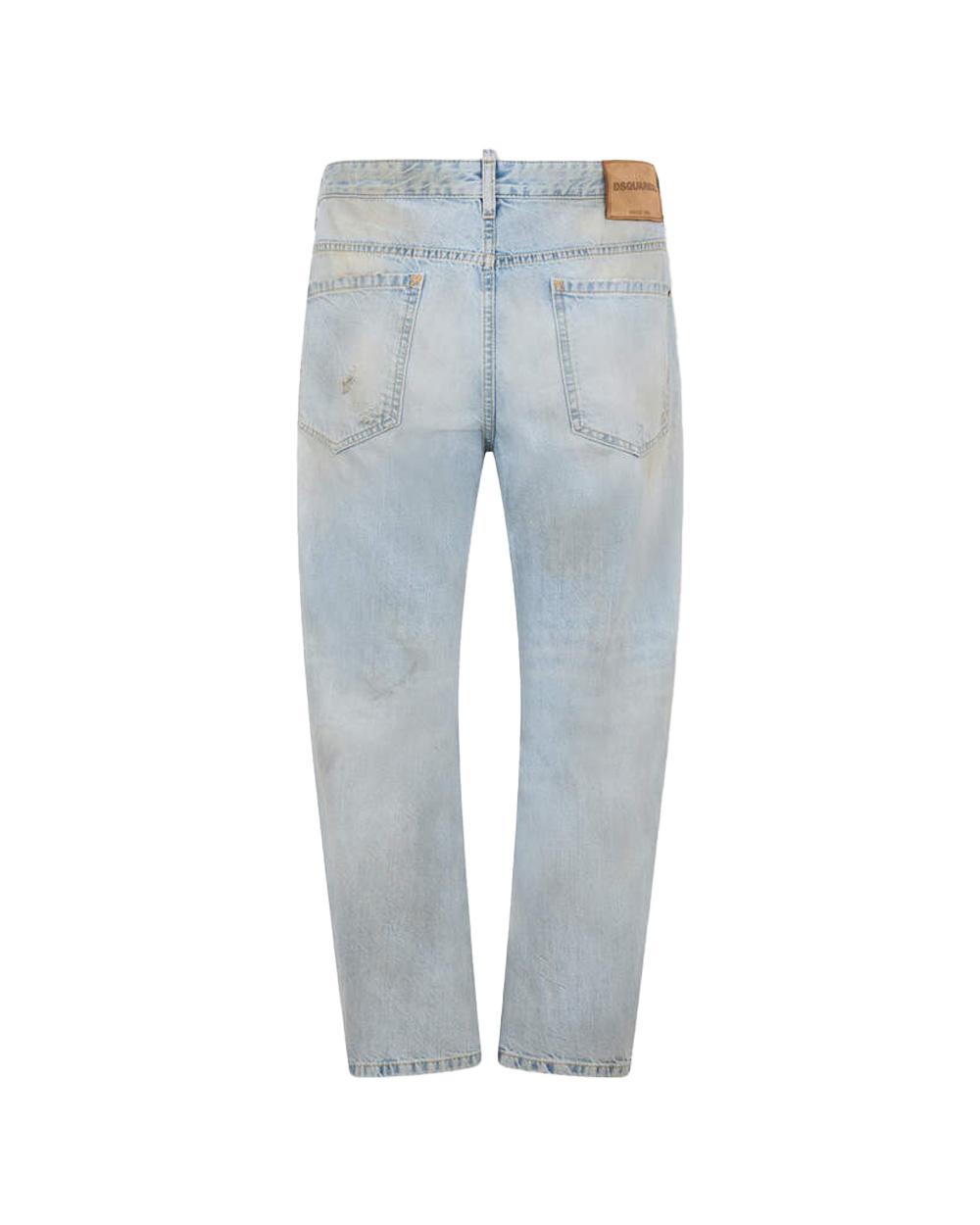 DSQUARED2 Jeans DSQUARED2 uomo Bro lavaggio chiaro L.A S74LB1876D30011 Denim cotone stretch bottoni cinque tasche vintage S74LB1876D30011 470 