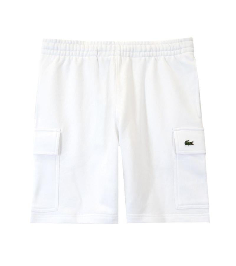 LACOSTE Bermuda Lacoste uomo GH9743 001 bianco garzato elasti GH9743 001 