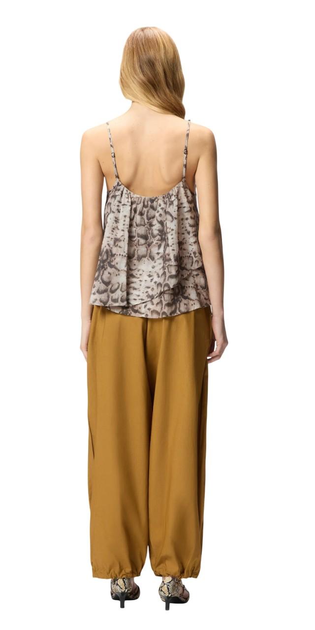PINKO Top Pinko donna 106868A3AP CZ9 Udine Multicolor stampa animalier Beige Nero<BR/> 106868A3AP CZ9 