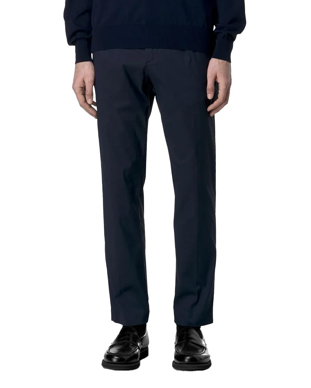 K-WAY Pantalone K-WAY uomo K61368W AILTON TWILL TECH Blu cotone chino gabardine tasche K61368W K89 