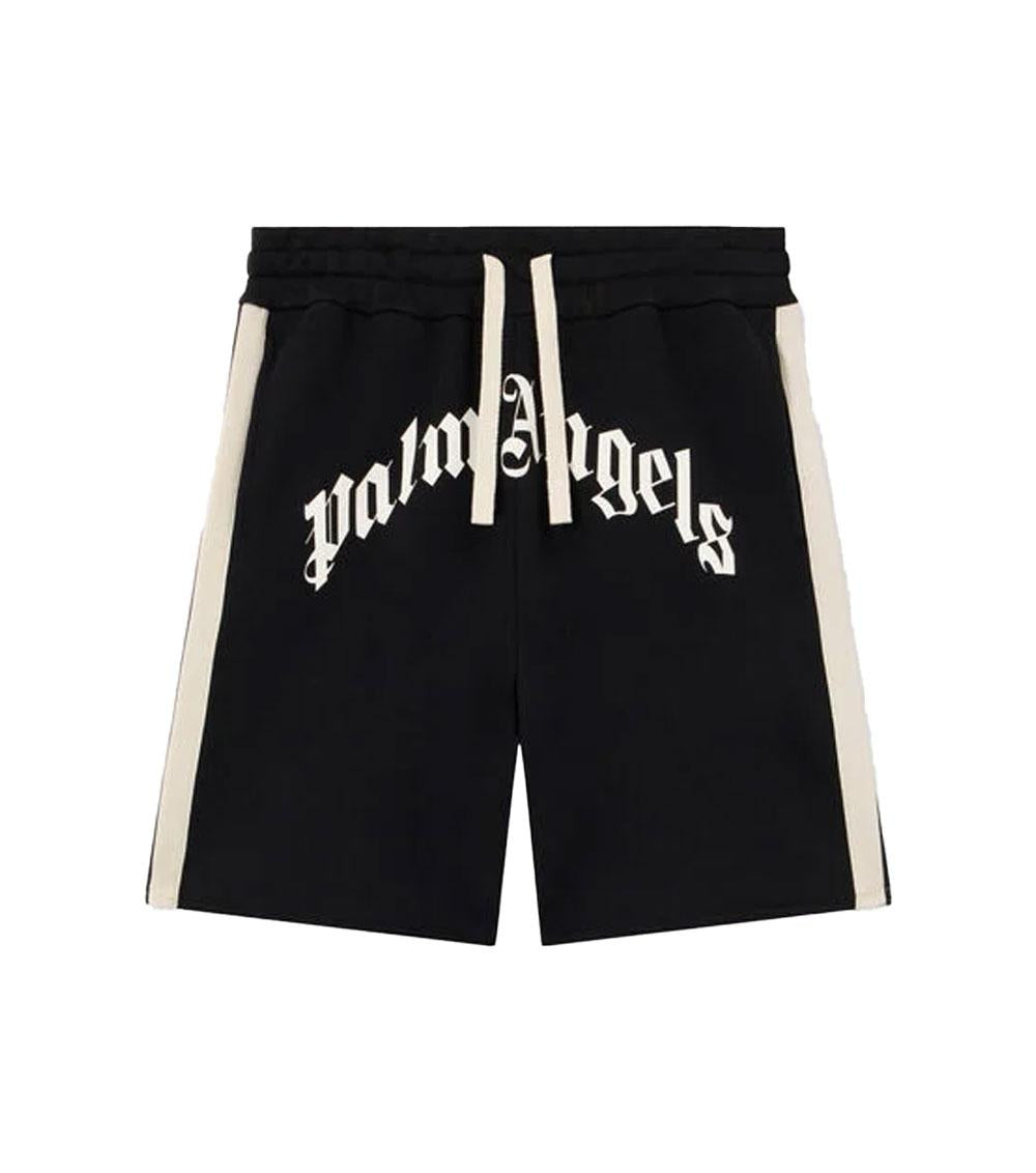 PALM ANGELS Bermuda Palm Angels uomo PMCI02DS26FLE001 nero logo curvo PMCI02DS26FLE001 1003 