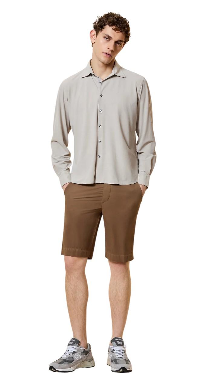 RRD Camicia RRD uomo 26256 85 Techno Wash Piquè Shirt in jersey stretch Sabbia<BR/> 26256 85 
