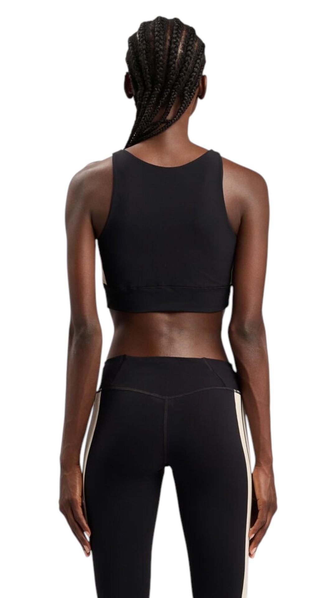 PALM ANGELS Top Palm Angels donna PWVO039S26FAB0011 003 Active Track con logo classico Nero PWVO039S26FAB001 1003 