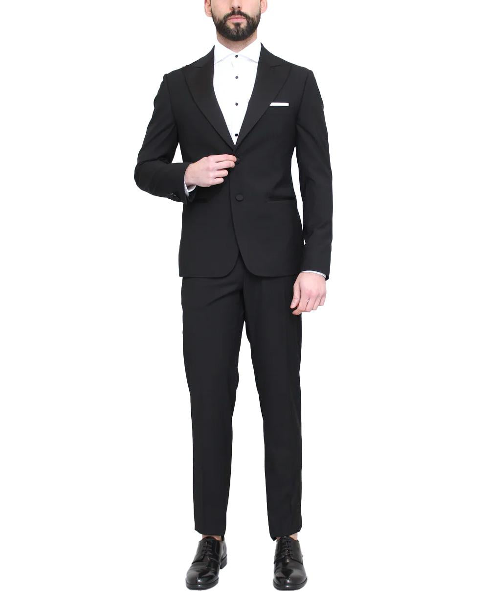 DANIELE ALESSANDRINI Abito DANIELE ALESSANDRINI UOMO A006 Nero GIACCA PANTALONE REGOLARE A006 101 