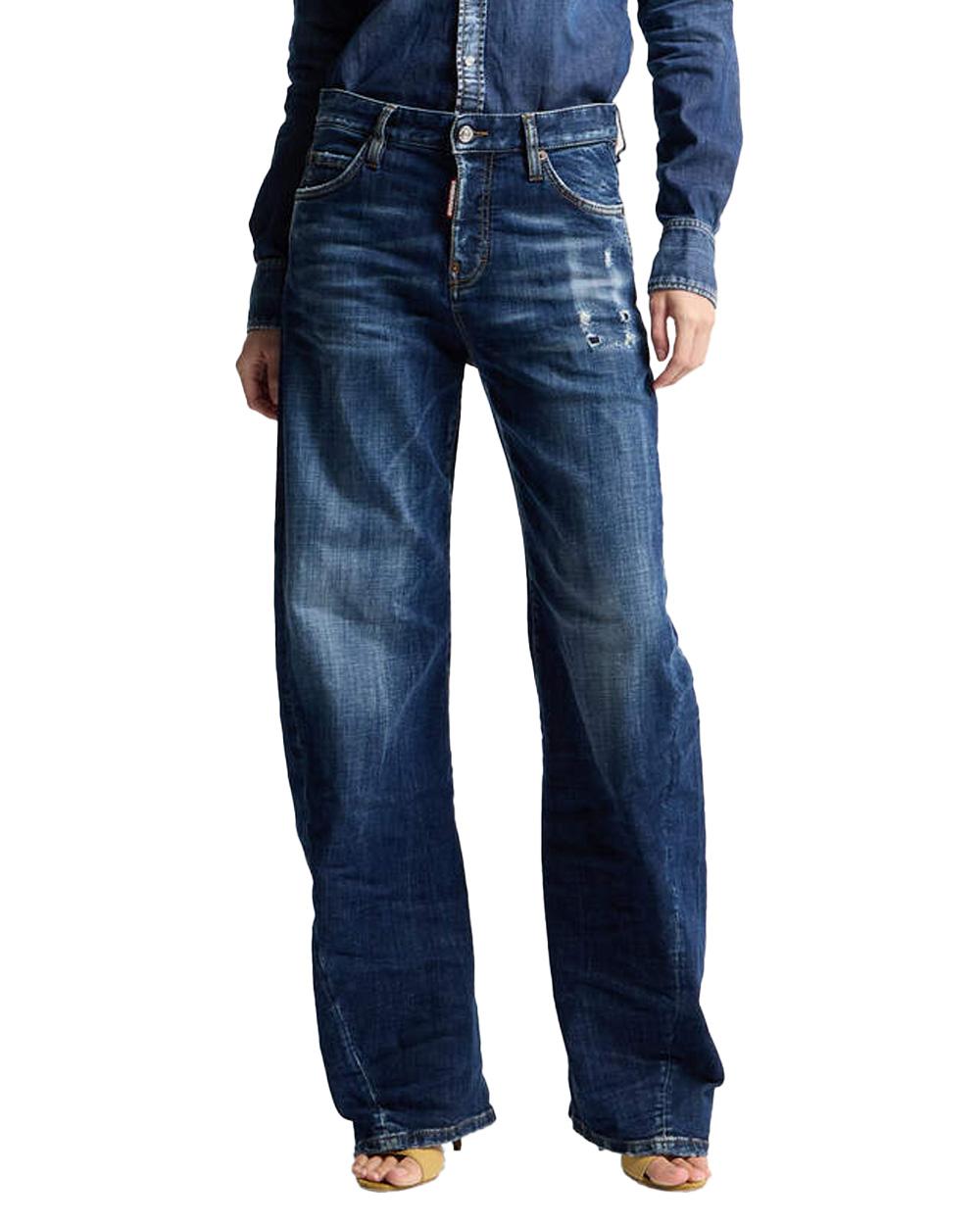 DSQUARED2 Jeans DSQUARED2 donna S75LB1138S30664 Blu cinque tasche vintage loose S75LB1138S30664 470 