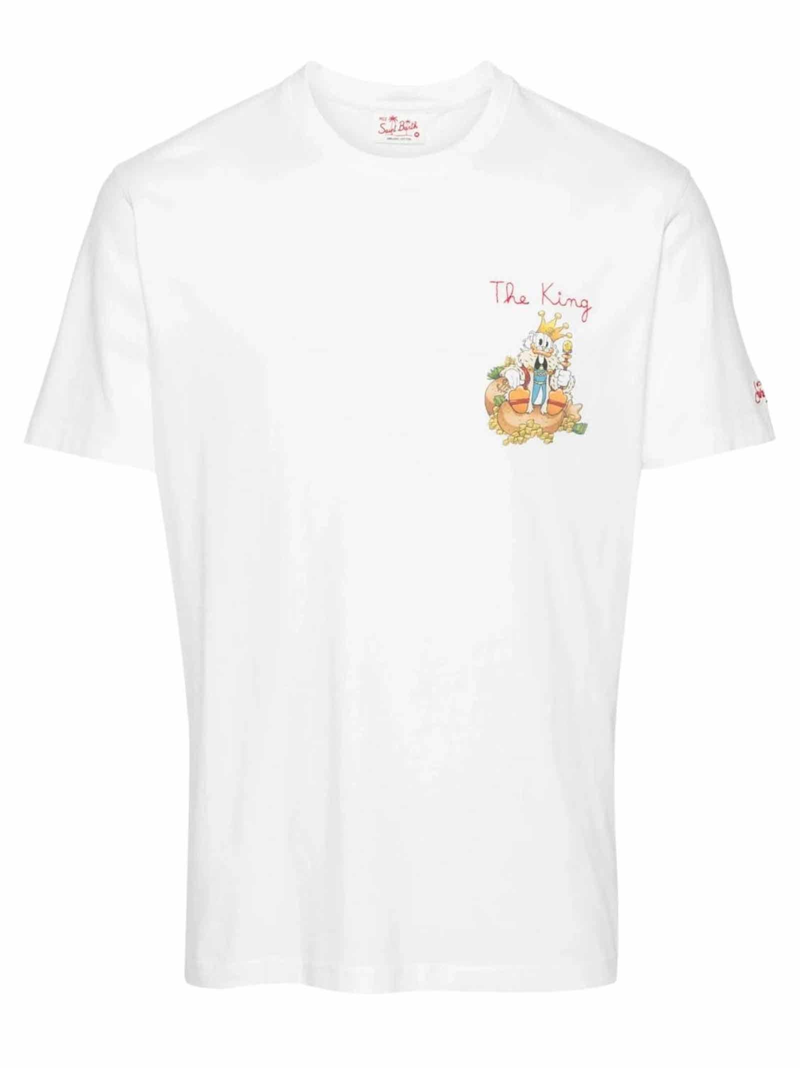 MC2 SAINT BARTH T-shirt MC2 SAINT BARTH uomo TSH00104820F Bianca cotone girocollo maniche corte stampa TSH00104820F 01 