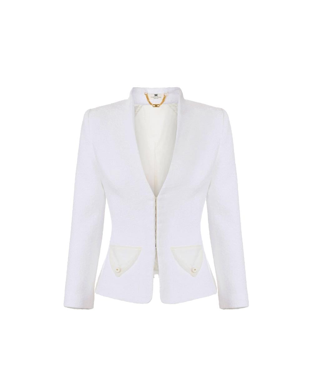 ELISABETTA FRANCHI Giacca ELISABETTA FRANCHI donna GI20962E2 Avorio<BR/> <BR/> GI20962E2 360 