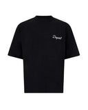 T-shirt DSQUARED2 uomo Loose Fit S74GD1525D20106 Nera cotone girocollo logo ricamato
