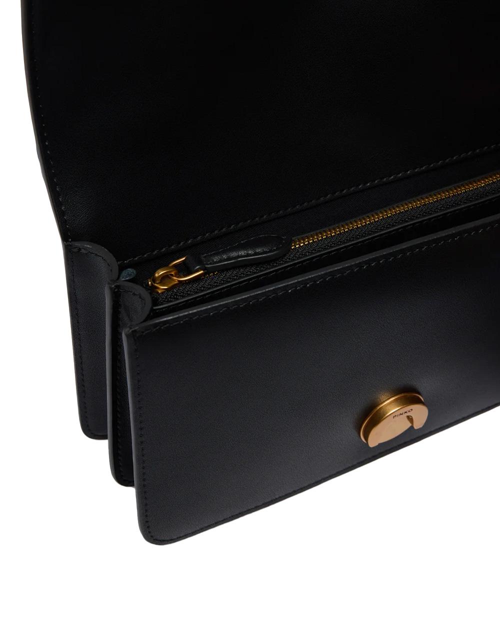 PINKO Borsa PINKO donna LOVE ONE MINI ST CL 105856A0F1 Nera pelle mano seta tracolla regolabile 105856A0F1 Z99Q 