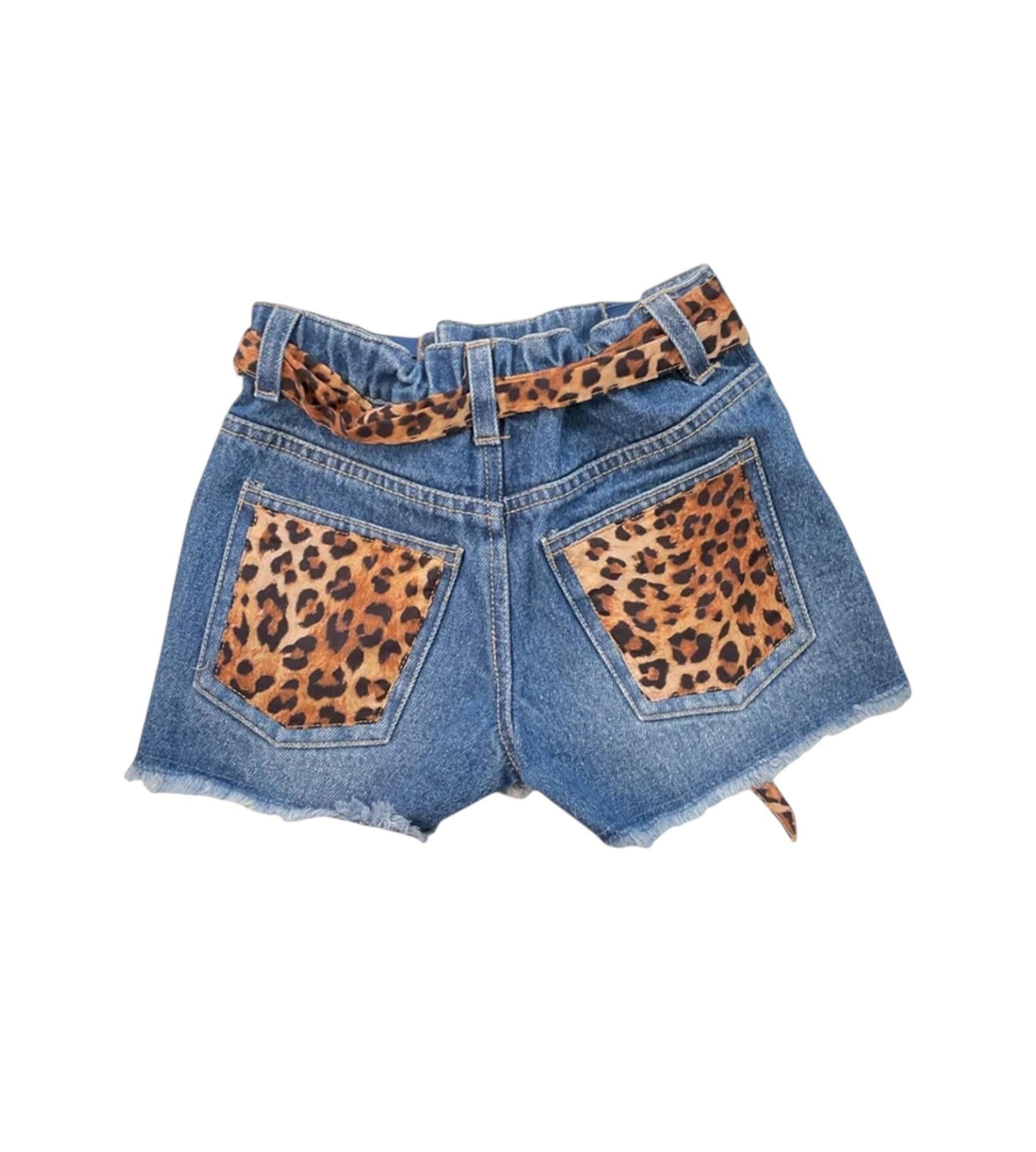 MC2 SAINT BARTH Bermuda MC2 SAINT BARTH bambina KOK0001 00958L 19 Kiko Junior Pastel Leopard Denim<BR/> KOK000100958L 19 