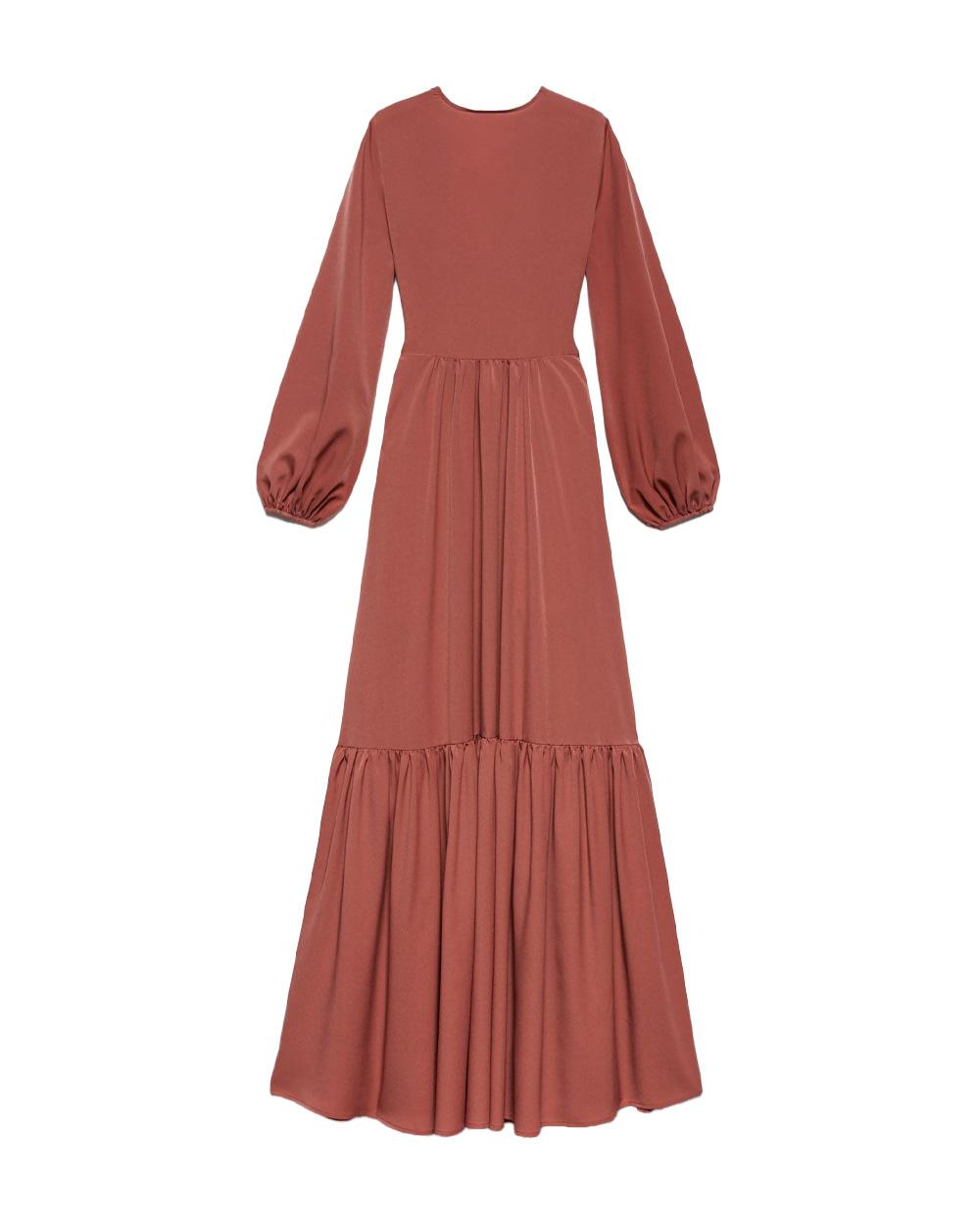 ANIYE  BY Abito ANIYE BY JELA donna 185013 Rosa  lungo scollo a v fondo gonna svasato 185013 02478 