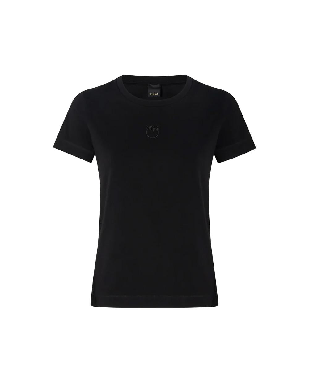 PINKO T-shirt PINKO donna 100355A339 Nera cotone mezza manica girocollo 100355A339 Z99 