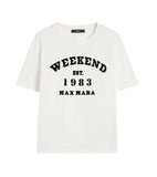 T-shirt Weekend donna 2615971051600 006 Tenue con motivo grafico Bianco