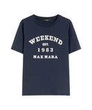 T-shirt Weekend donna 2615971051600 007 Tenue con motivo grafico Blu