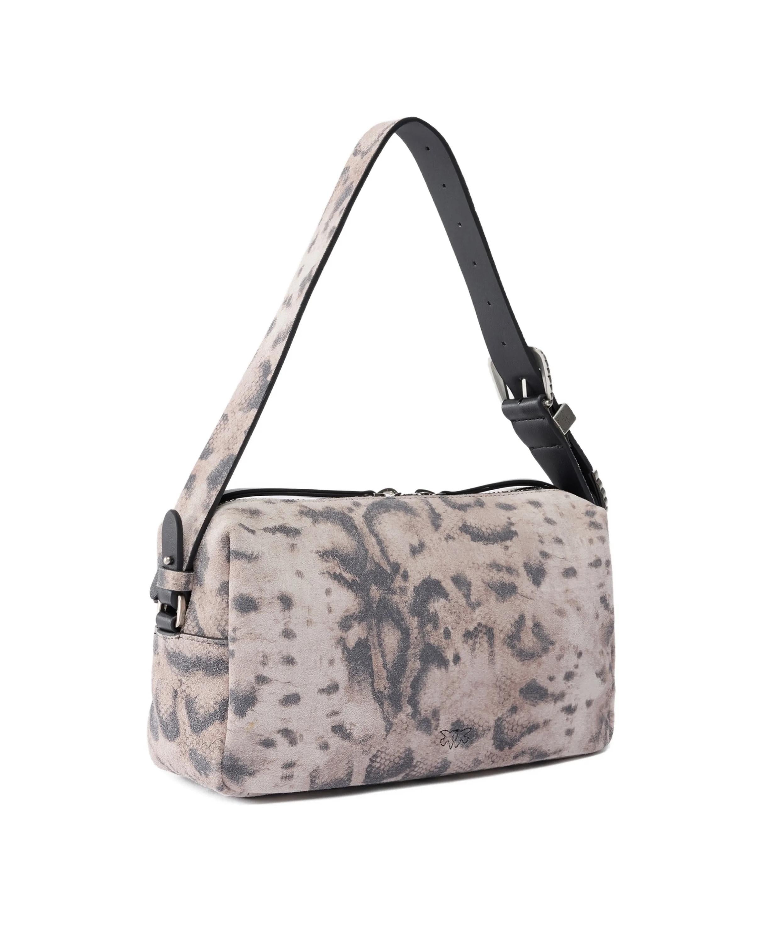 PINKO Borsa Pinko donna 106761A39V H8RO bauletto medio stampa animalier Avorio Nero Beige<BR/> 106761A39V H8RO 