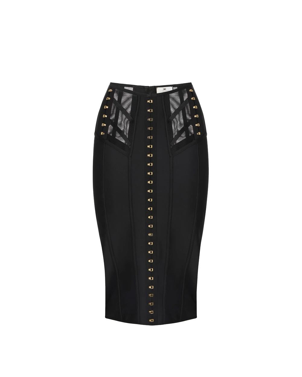 ELISABETTA FRANCHI Gonna ELISABETTA FRANCHI donna GO17962E2 Nera bustier bielastico tulle ganci aderente GO17962E2 110 