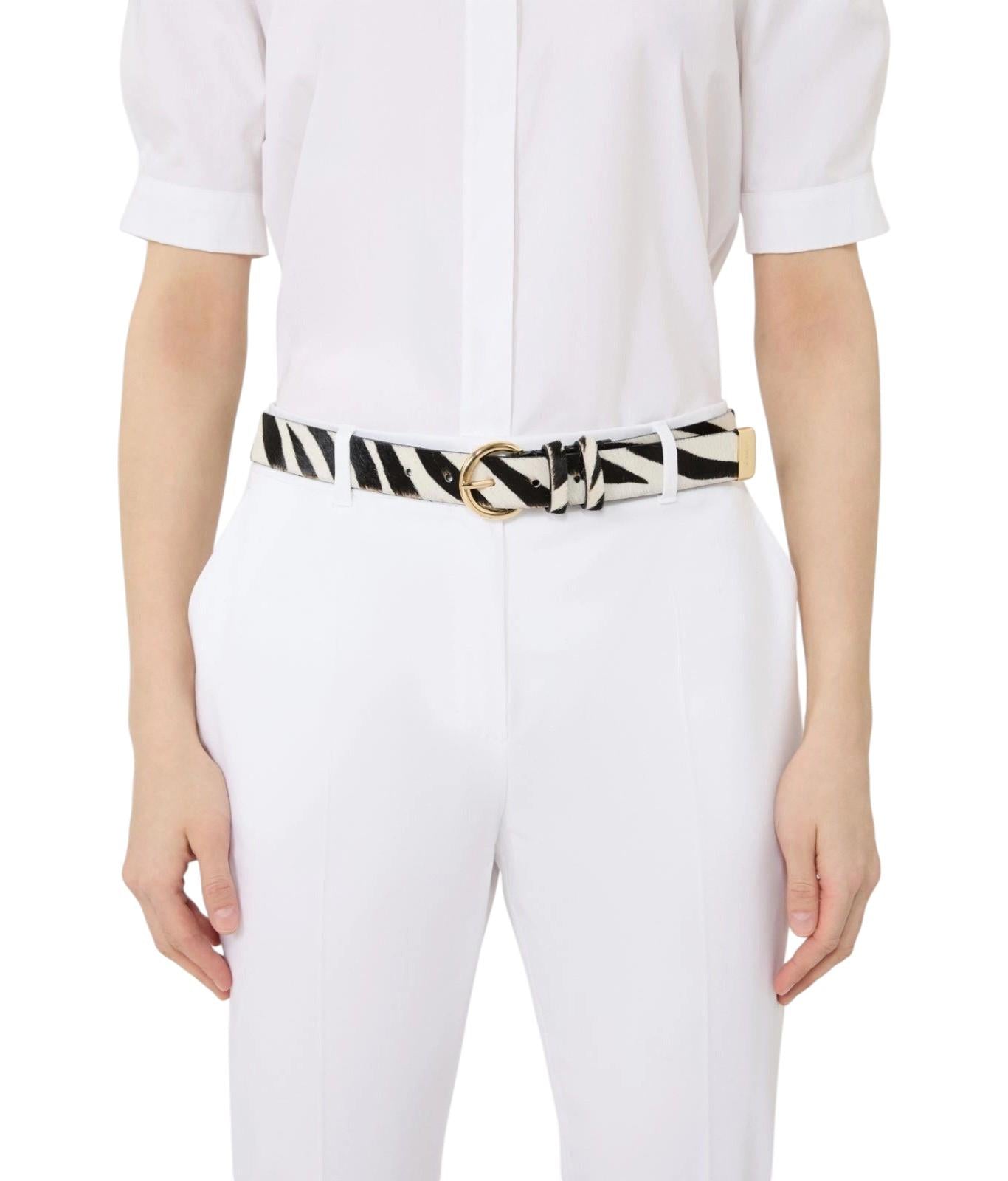 STUDIO Cintura Studio donna 2616501012600 001 Albero in pelle zebrata Bianco<BR/> 2616501012600 001 