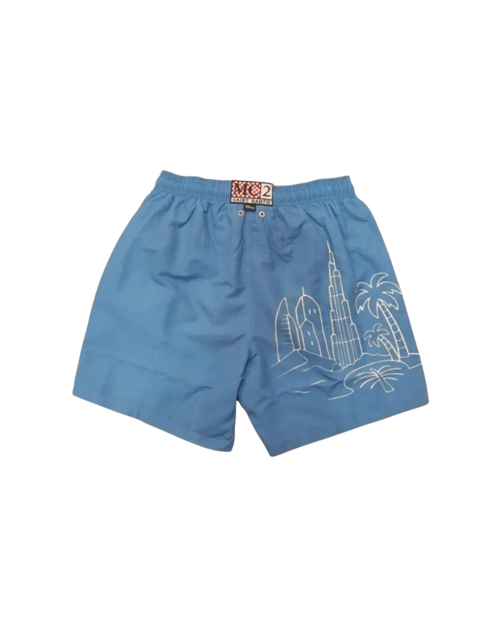 MC2 SAINT BARTH Costume MC2 SAINT BARTH uomo GUS0009 07555L 33 Gustavia in con stampa Scrooge Dubai Disney Azzurro GUS000907555L 33 