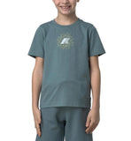 K-Way Odom Messy Letters Kids' T-shirt K5136XW Grey ribbed neck logo print