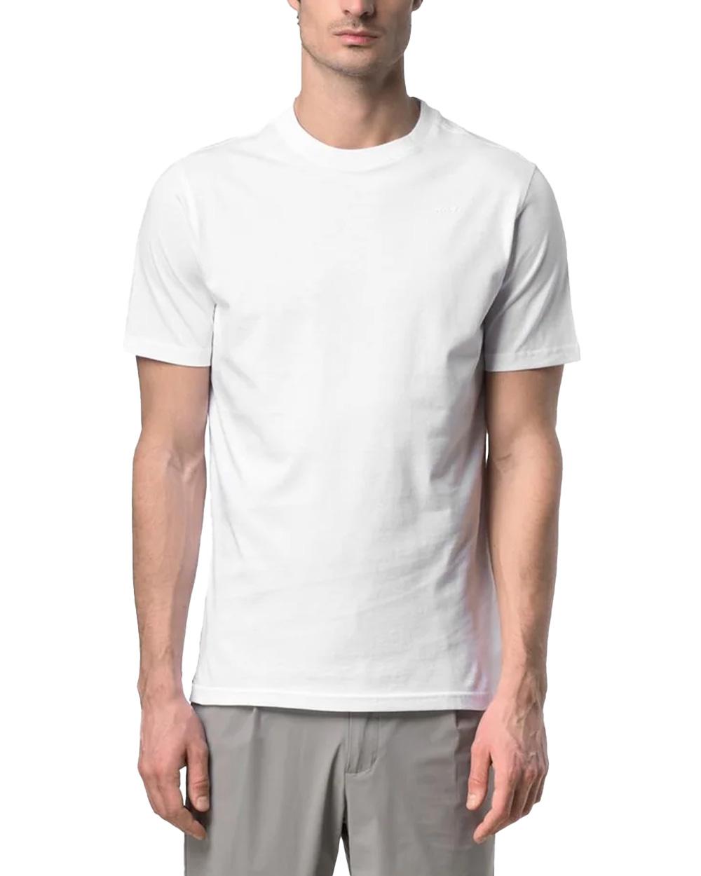K-WAY T-shirt K-WAY uomo K81489W ODOM JERSEY MICRO LETTERING SLIM Bianca girocollo costine slim K81489W 001 