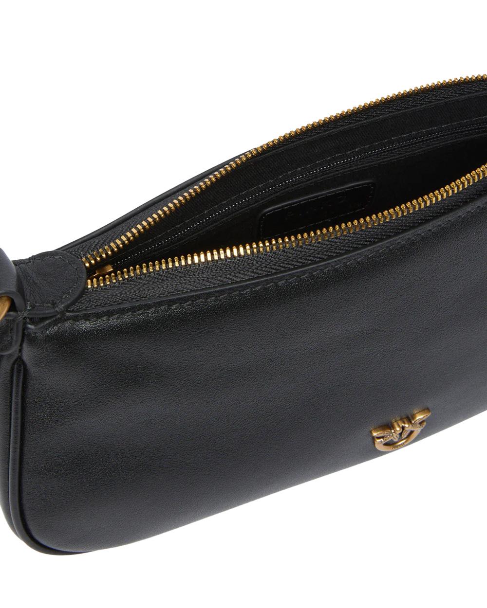 PINKO Borsa PINKO donna HALF MOON MINI 105069A0QO Nera tracolla pelle forma rettangolare zip 105069A0QO Z99Q 