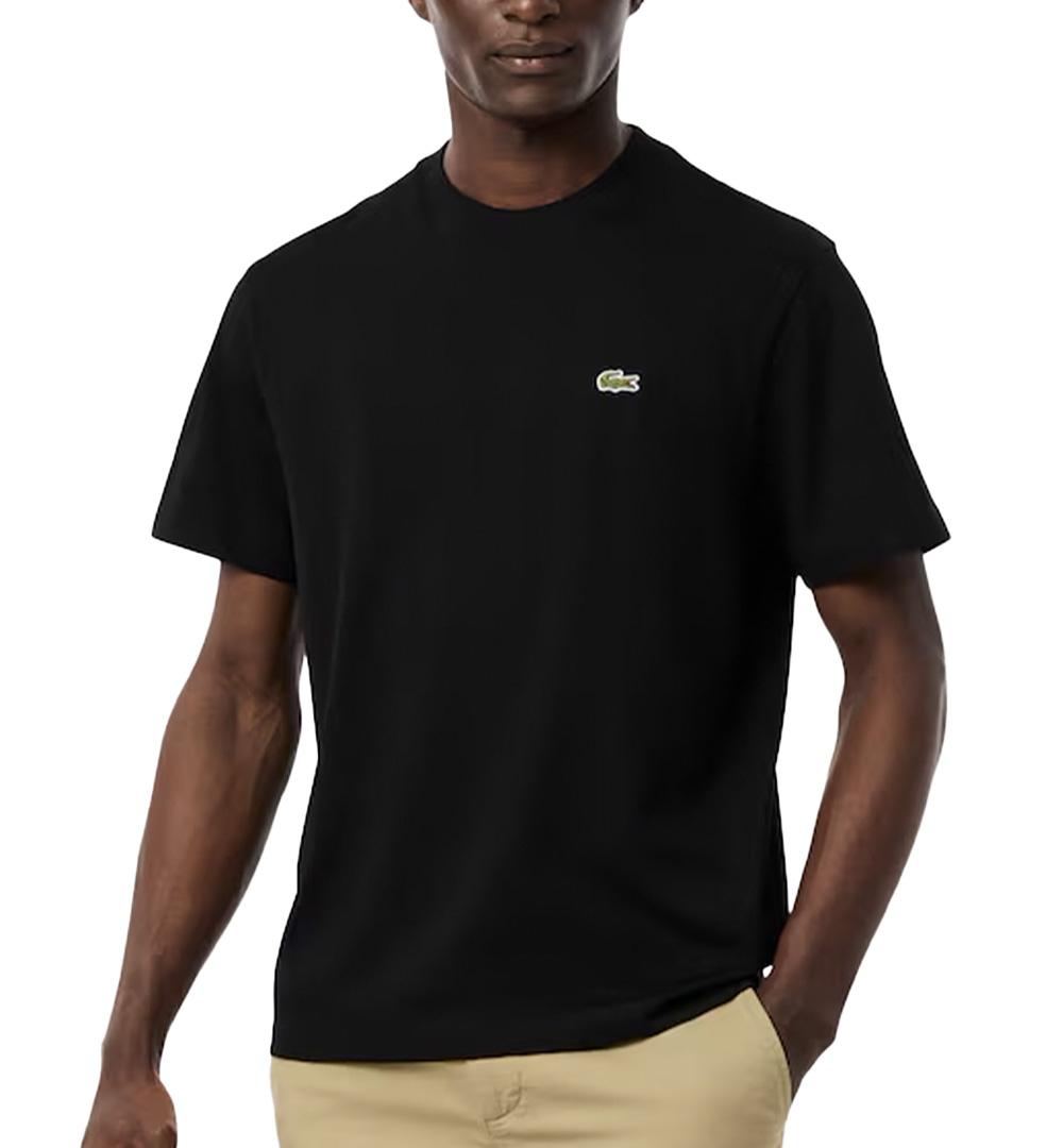 LACOSTE T-shirt Lacoste uomo TH7318 Nera manica corta logo a contrasto cotone taglio clessico e comodo TH7318 031 