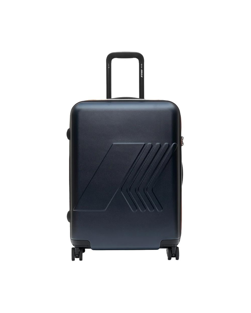 K-WAY Trolley K-WAY uomo EUDOXIEUR LOGO K81439W Blu logo stampato all over tasca K81439W K89 