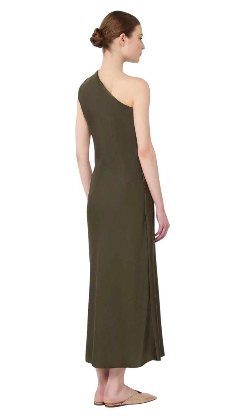 STUDIO Abito Studio donna 2616221033600 003 Entrata monospalla Verde muschio<BR/> 2616221033600 003 