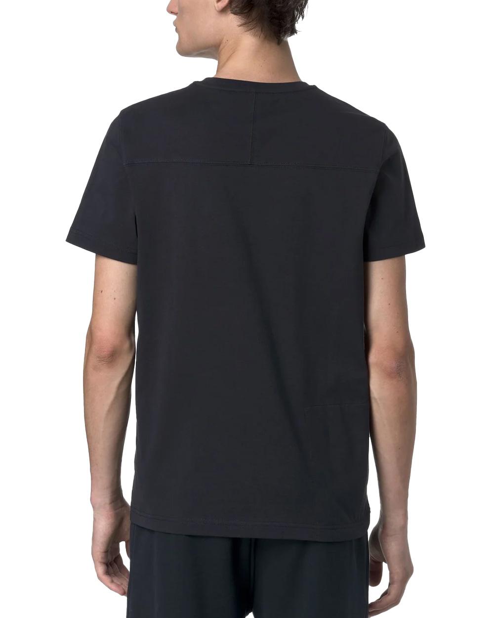K-WAY T-shirt K-WAY uomo LEONIDE K7142KW Blu cotone jersey vestibilità regolare colletto girocollo maniche corte K7142KW K89 