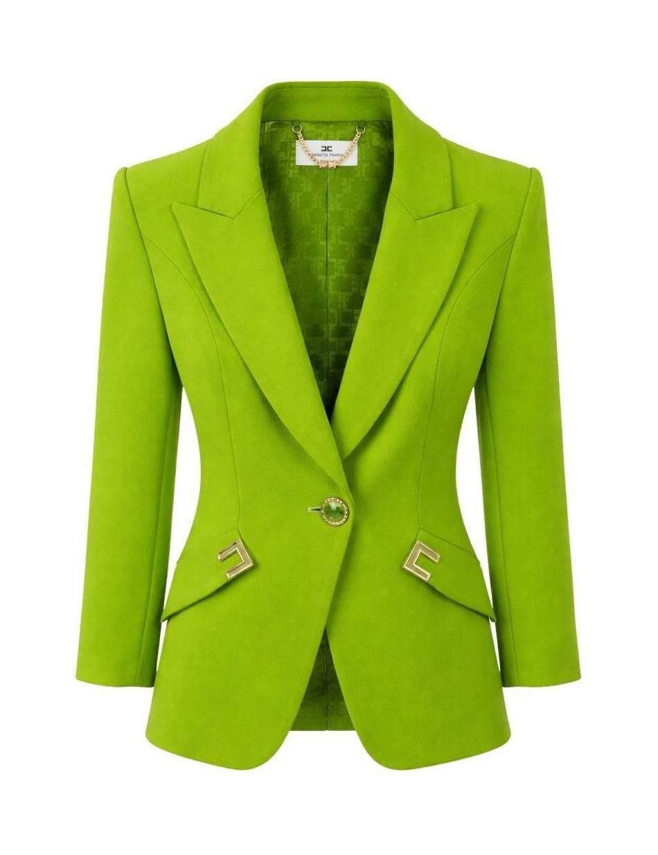 ELISABETTA FRANCHI Giacca Elisabetta Franchi donna GI21561E2EV3 Aloe <BR/> GI21561E2 EV3 