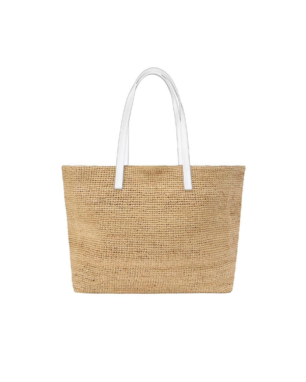 MC2 SAINT BARTH Borsa MC2 SAINT BARTH donna Raffia RAFC00100200L Beige rafia manici bottone logo <BR/> RAFC00100200L 1110 