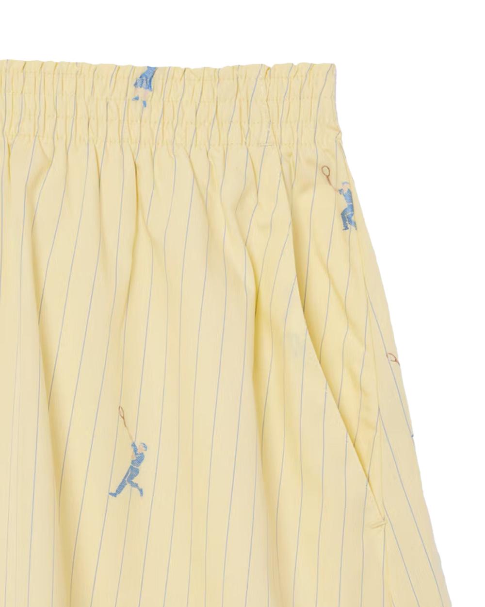 LACOSTE Bermuda LACOSTE donna FF1034 Giallo righe cotone motivo jacquard oversize FF1034 2IA 
